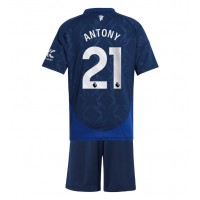 Maglia Calcio Manchester United Antony #21 Seconda Divisa Bambino 2024-25 Manica Corta (+ pantaloncini)